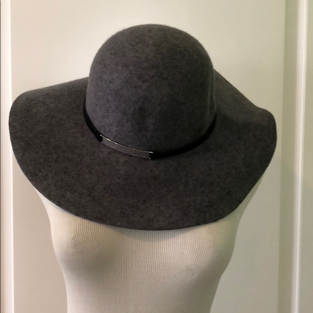Calvin Klein Gray Wide Brim Felt Fedora Hat